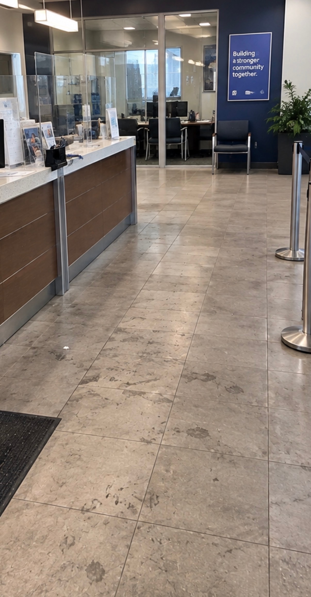 Commercial Floor before cleaning