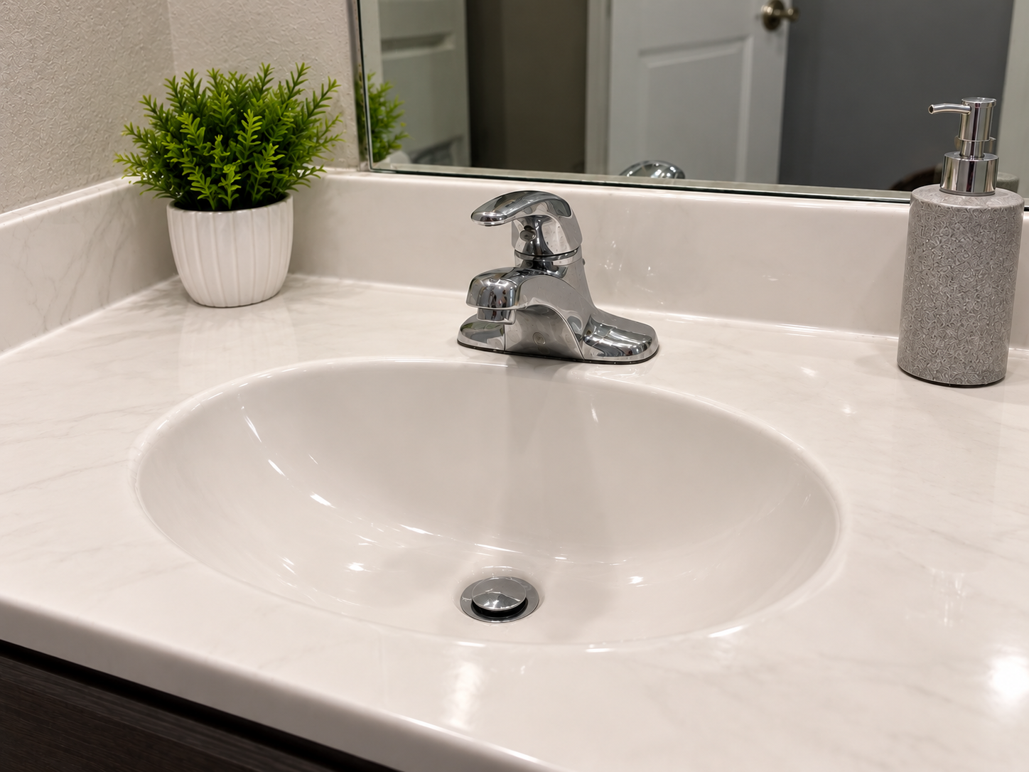 Bathroom Sink after cleaning