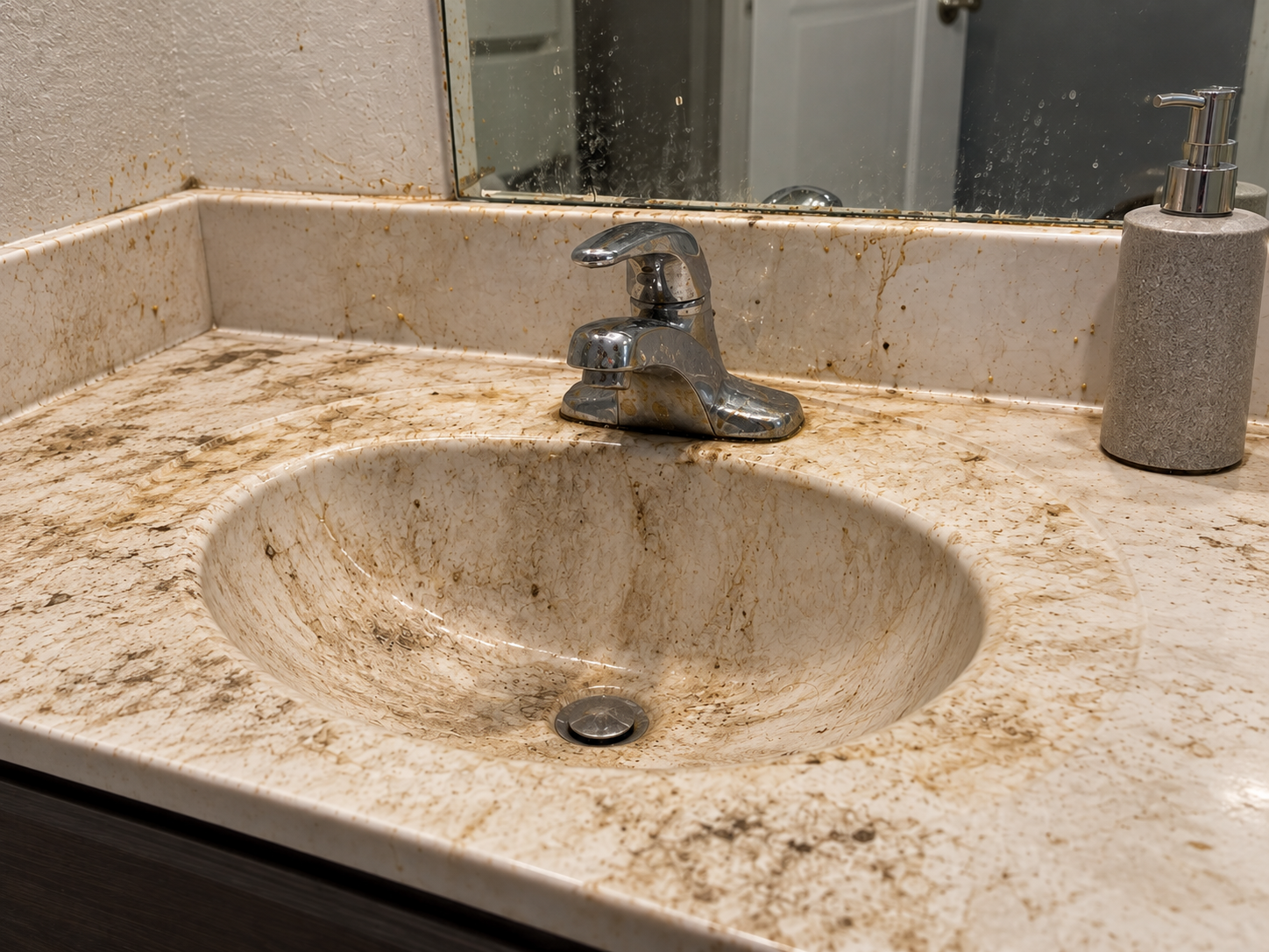 Bathroom Sink before cleaning